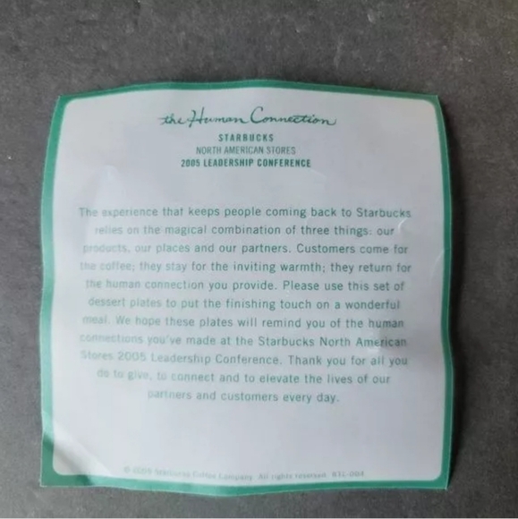 Starbucks Coffee Company 2005 Employee Leadership Conference Set of 6  6" Plates - Picture 5 of 5